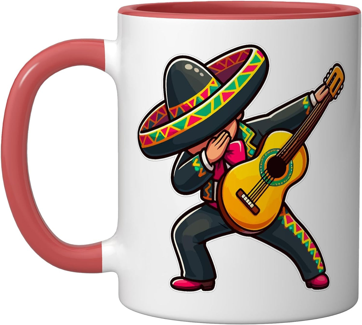 Dabbing Mexican Mariachi Guitar Cinco De Mayo Men Women Ceramic Mug