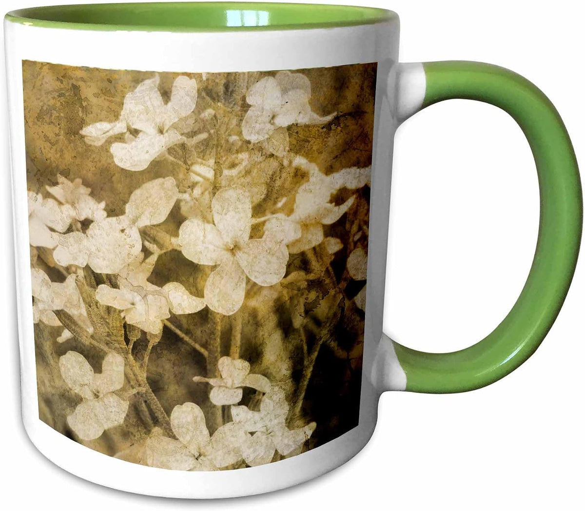 Wildflowers Sepia Grunge Ceramic Mug