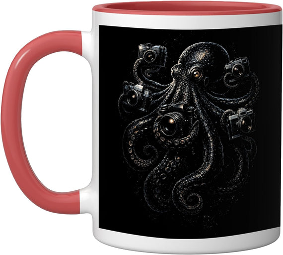 Photographer Octopus Camera Vintage Art Men Photography Ceramic Mug
