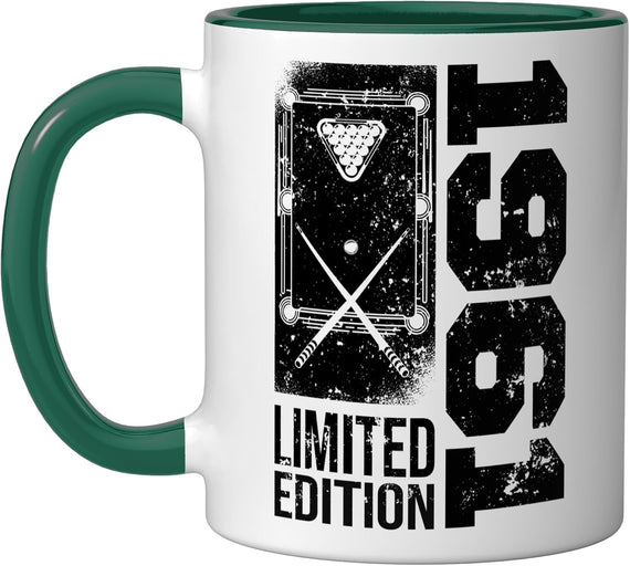 Billiards Snooker-Gamer Vintage 1961 Birthday Ceramic Mug