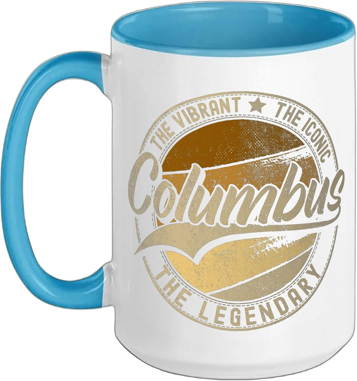 Columbus Ne, Nebraska, Vintage Distressed Ceramic Mug