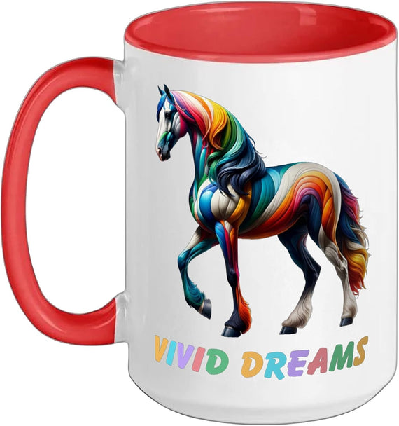 Vivid Dreams Horse Design Ceramic Mug