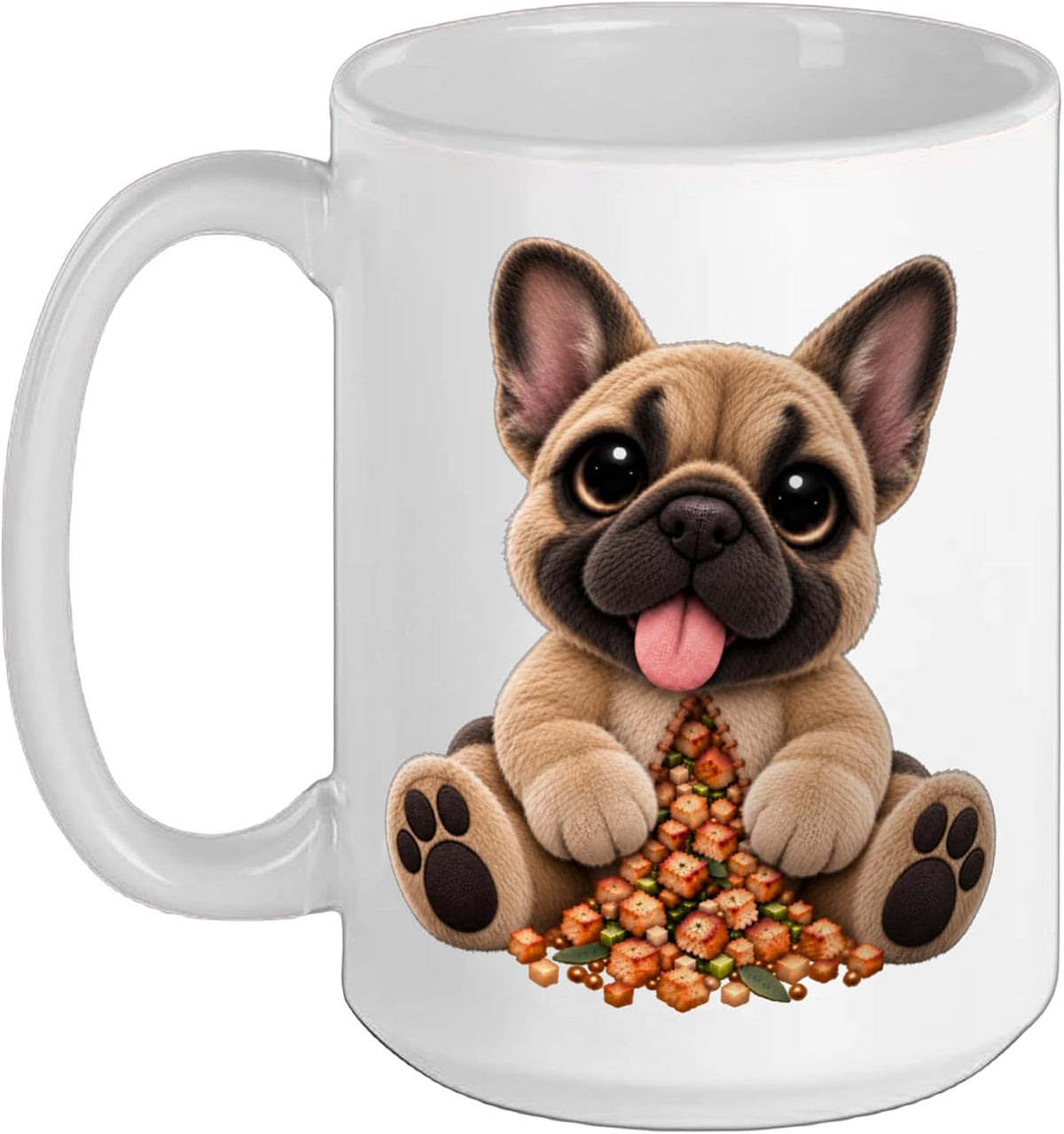 French Bulldog Frenchie Stuffed Animal Plush Plushie Funny Ceramic Mug