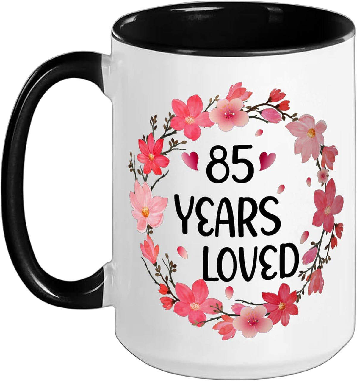 Floral 85 Years Loved Women 85 Years Old Cool 85th Ceramic Mug