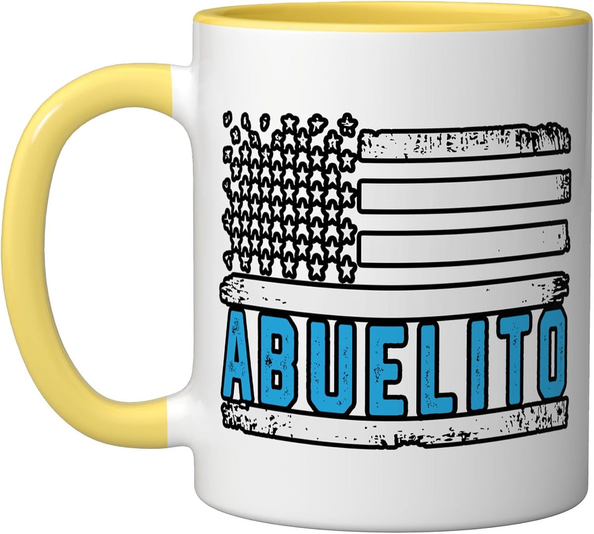 Abuelito Vintage American Flag Fathers Day Grandpa Ceramic Mug