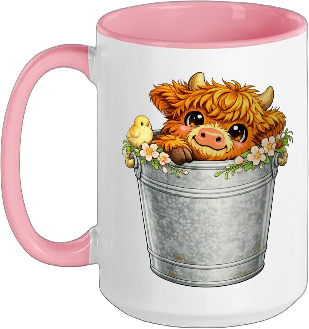 Mini Highland Cow Graphic Ceramic Mug