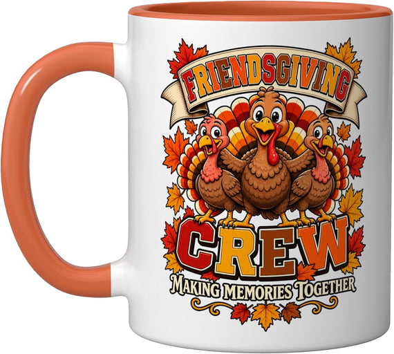 Friendsgiving Crew Thanksgiving Turkey Ceramic Mug