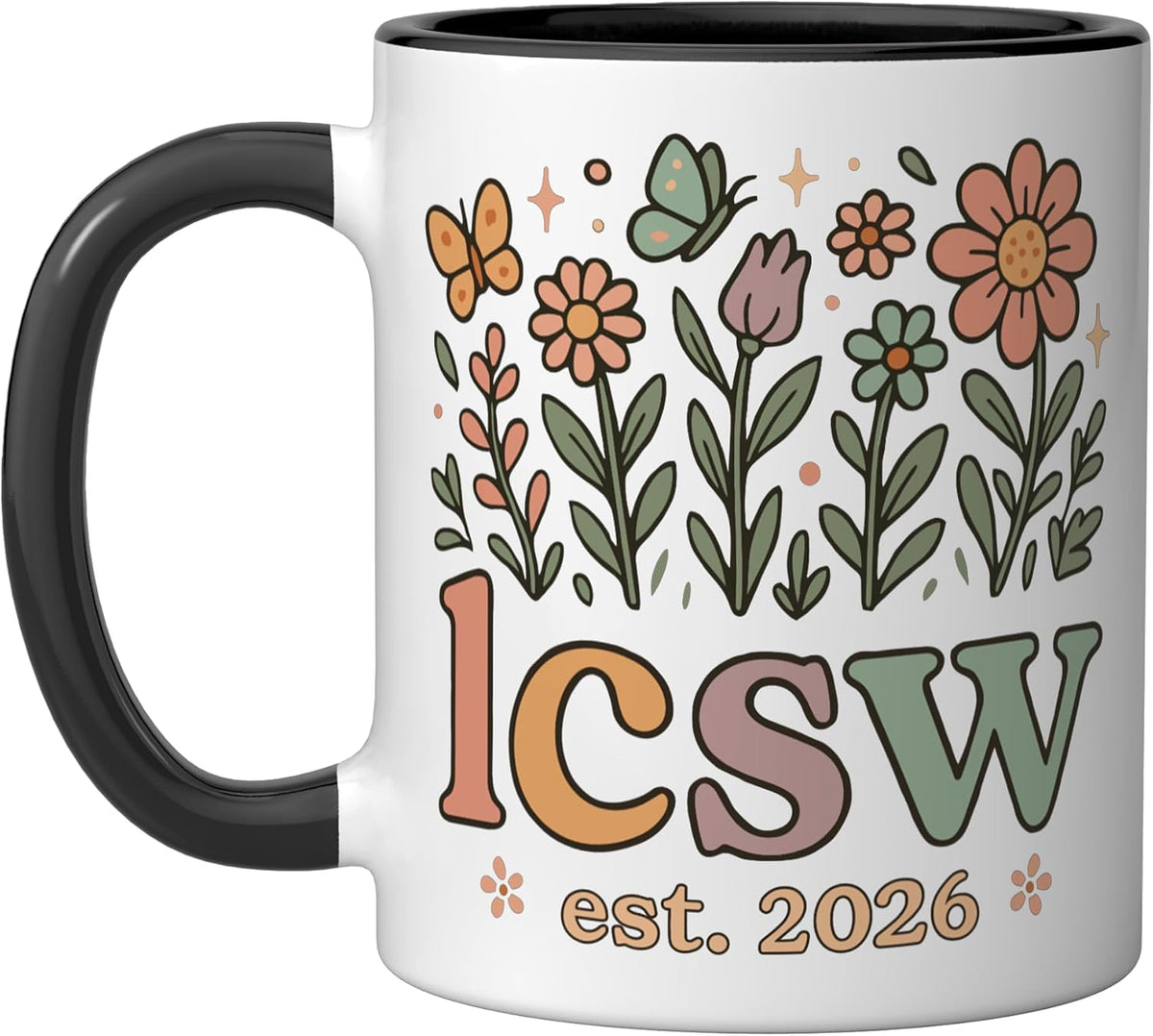 Lcsw Est 2026 Licensed Clinical Social Worker Ceramic Mug