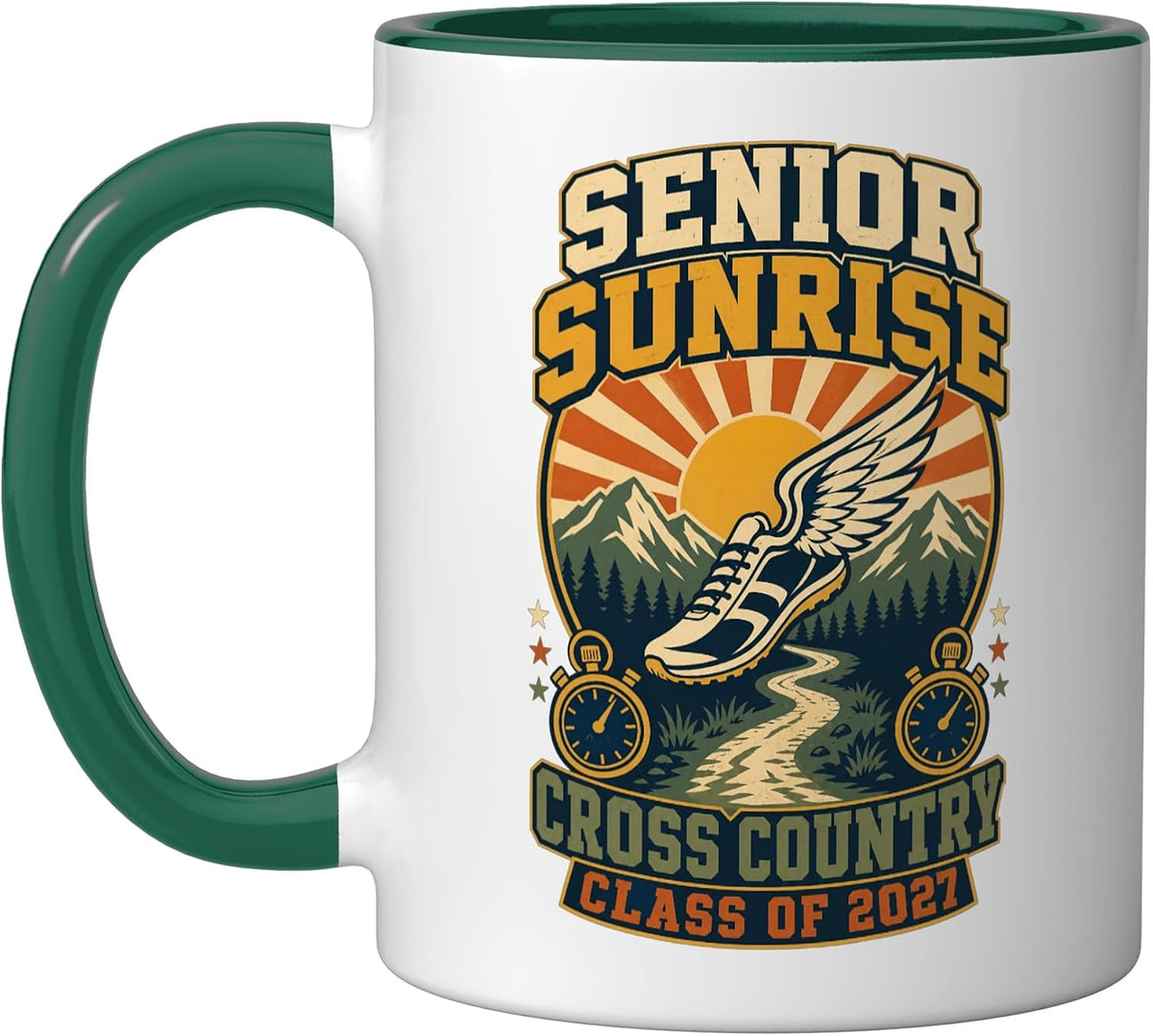 Senior Sunrise Cross Country 2027 Runner Ceramic Mug