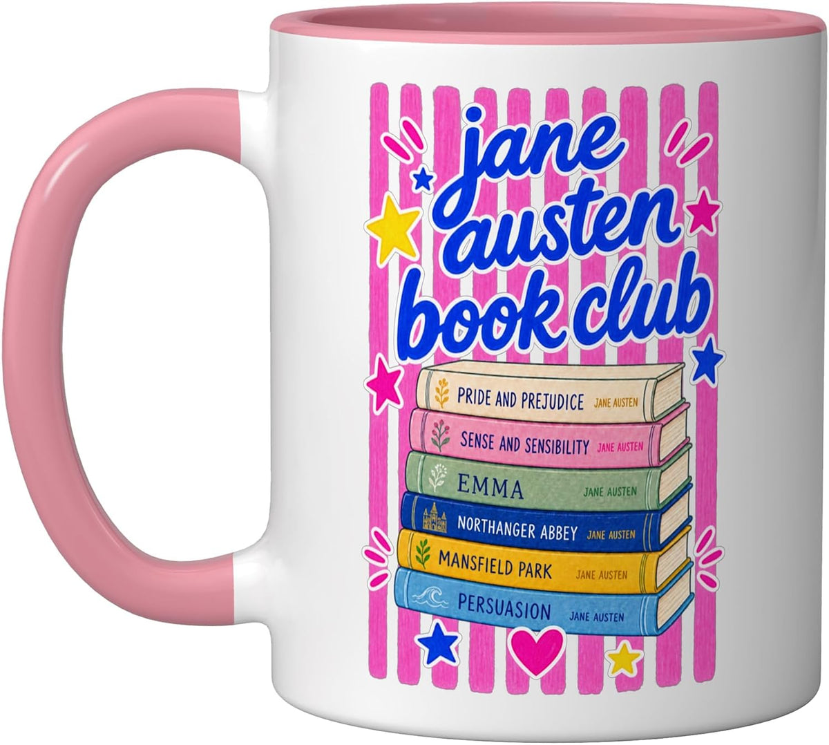 Jane Austen Book Club Classic Literature Reader Design Ceramic Mug