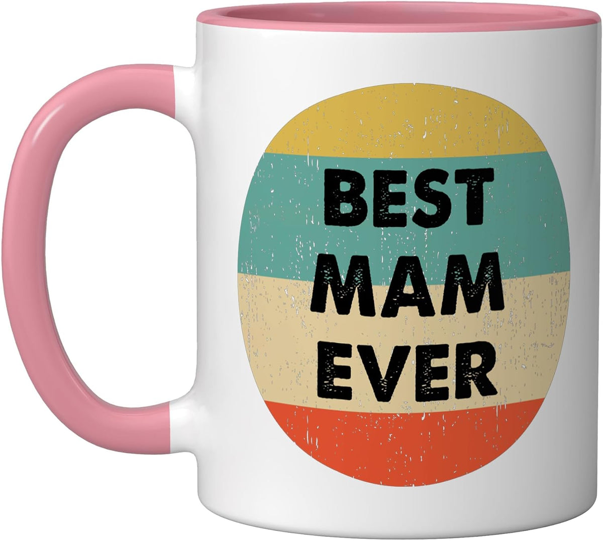 Best Mam Ever Retro Circle Ceramic Mug