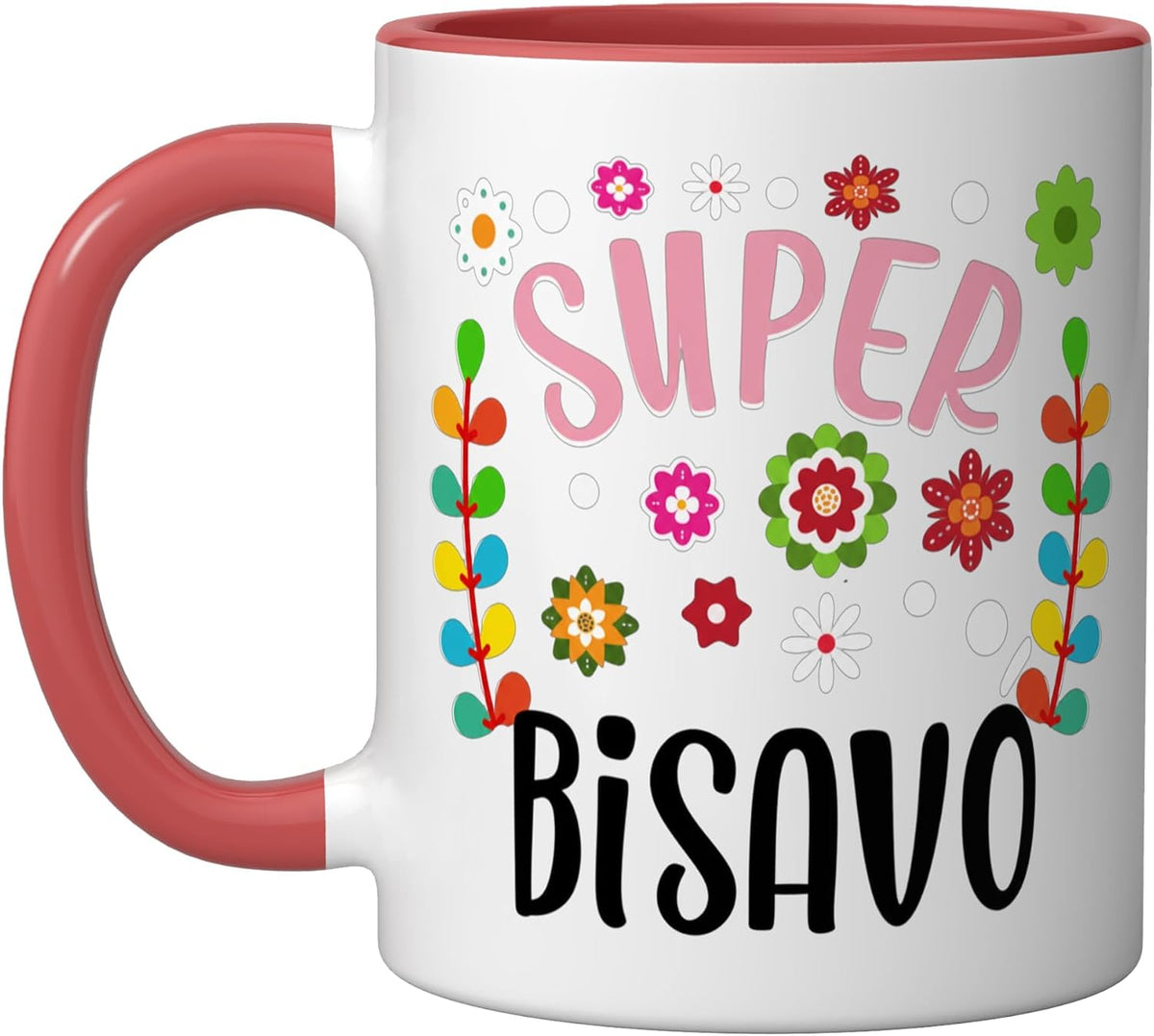 Super Bisavo Portuguese Great Grandma Floral Mother's Day Ceramic Mug
