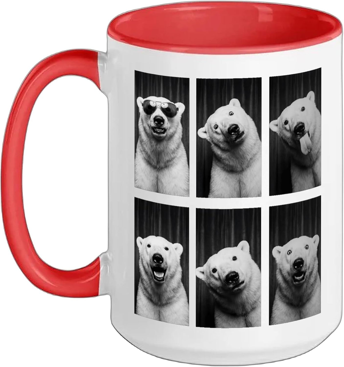 Polar Bear Photobooth Funny Arctic Animal Portrait Ceramic Mug