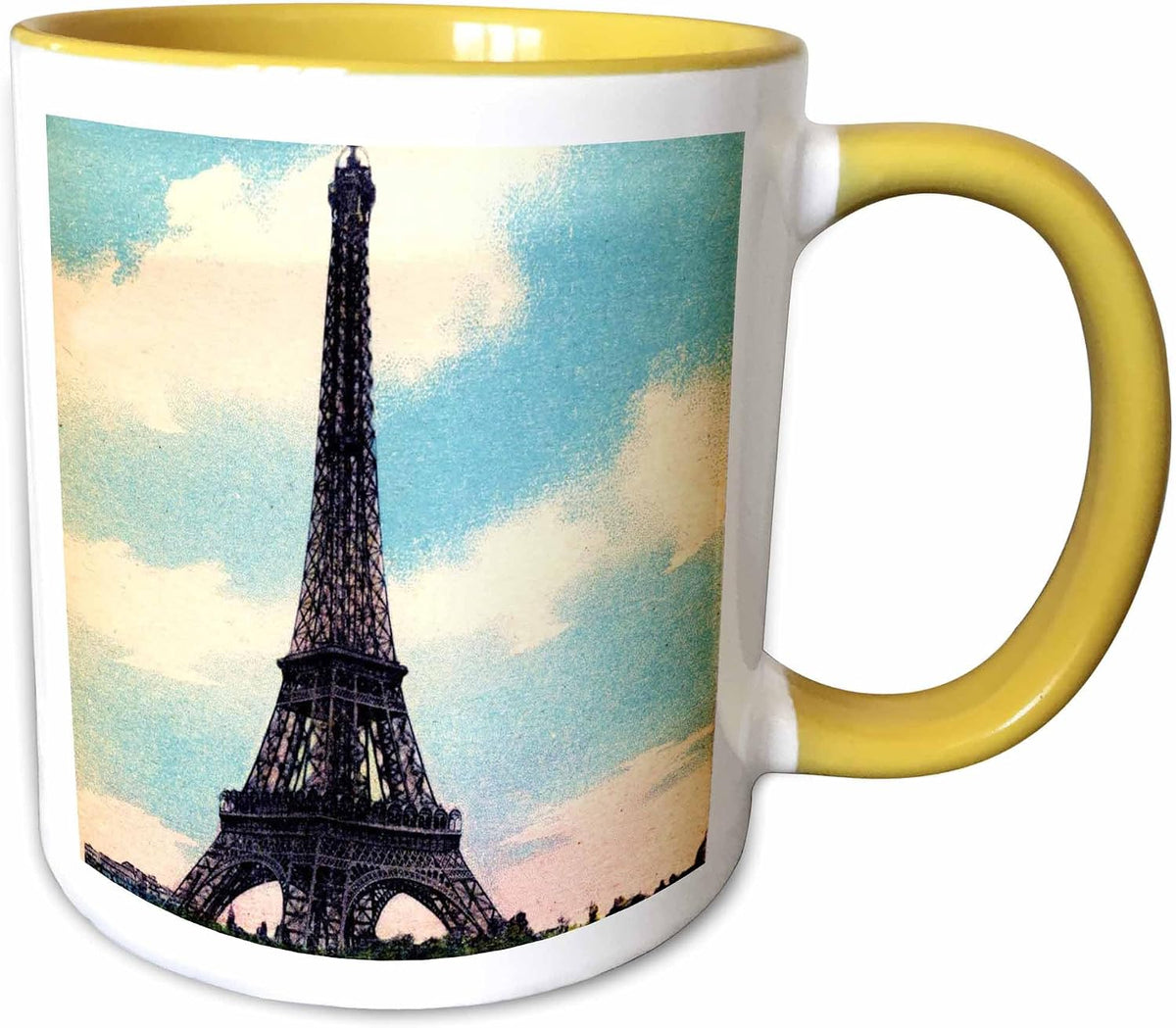 Florene France - Gray Blue Eiffel Tower Ceramic Mug