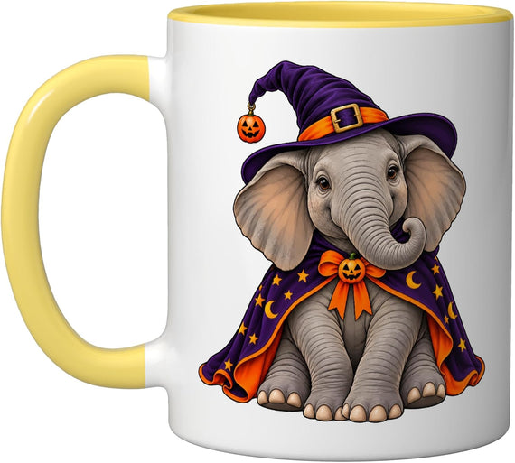 Elephant Dressed As a Witch Halloween Ceramic Mug