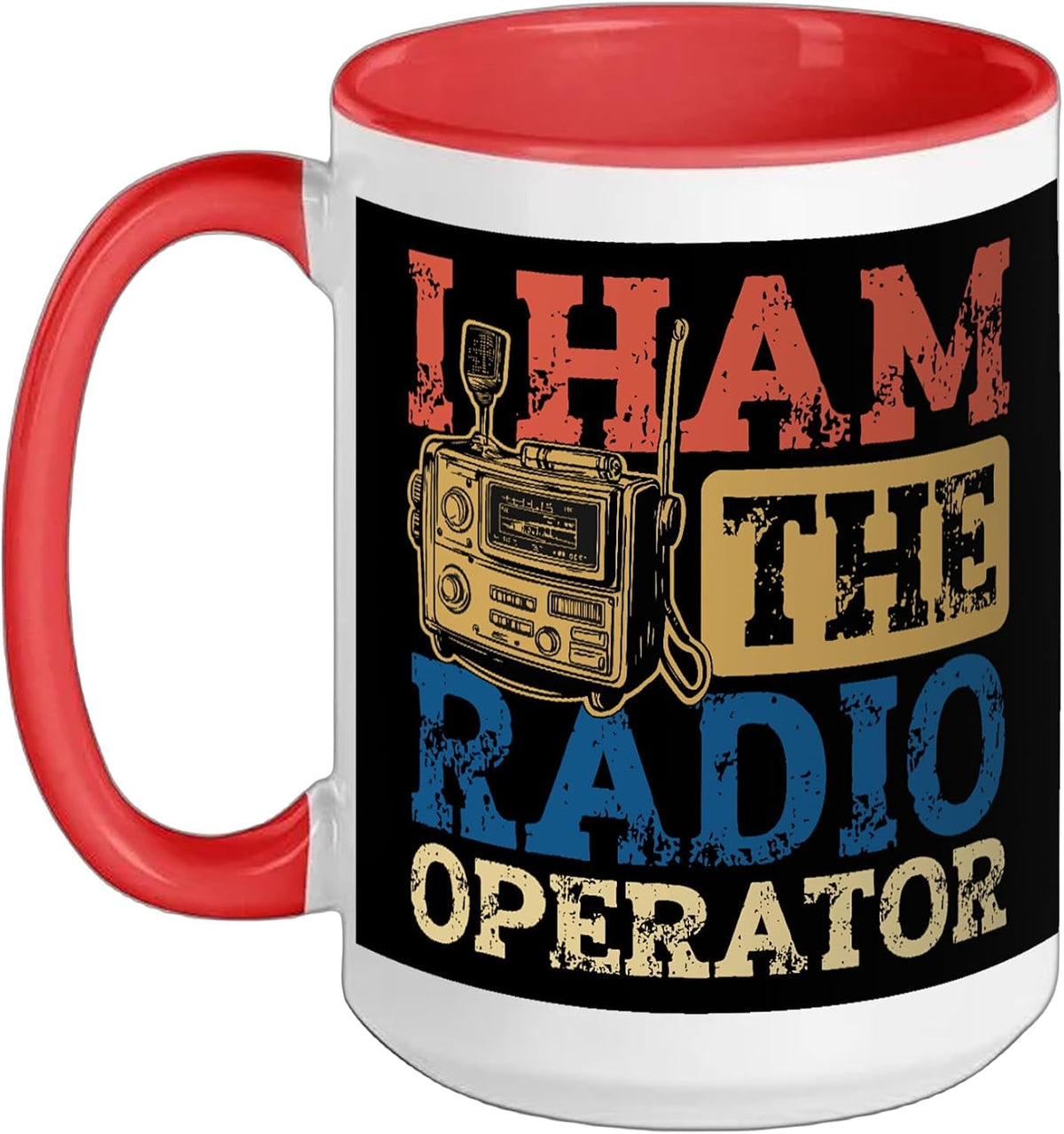 I Ham Radio Operator Design Funny Retro Amateur Radio Ceramic Mug