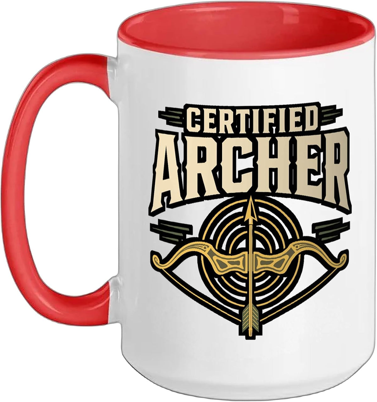 Certified Archer Bow And Arrow Target Archery Ceramic Mug