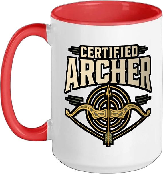 Certified Archer Bow And Arrow Target Archery Ceramic Mug