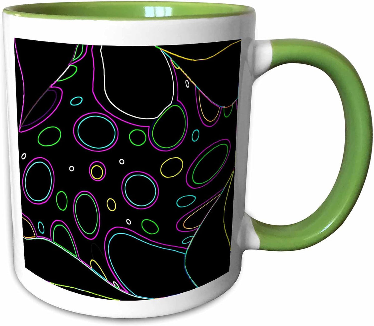 Groovy & Colorful Rings In Bright Colors Ceramic Mug