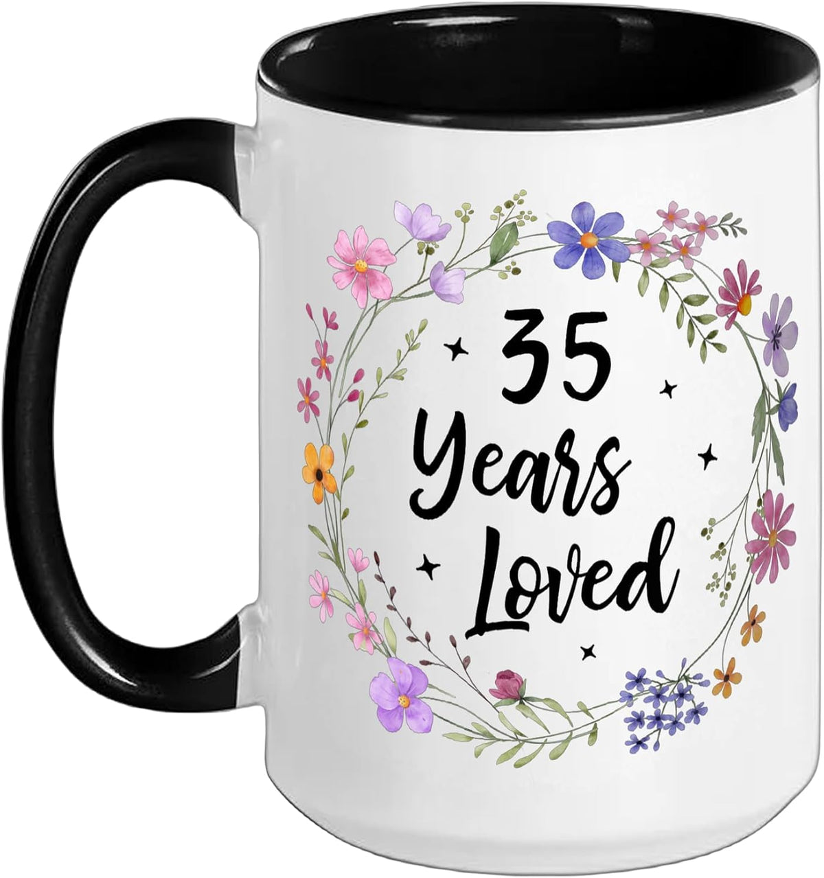 35 Years Loved Mom Grandma Wife 35th Wedding Anniversary Ceramic Mug