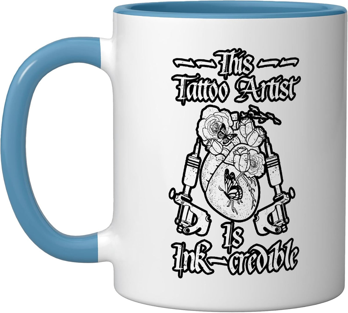 Tattoo Artist Machine Tattooist Butterfly Art Tattooed Ink Ceramic Mug