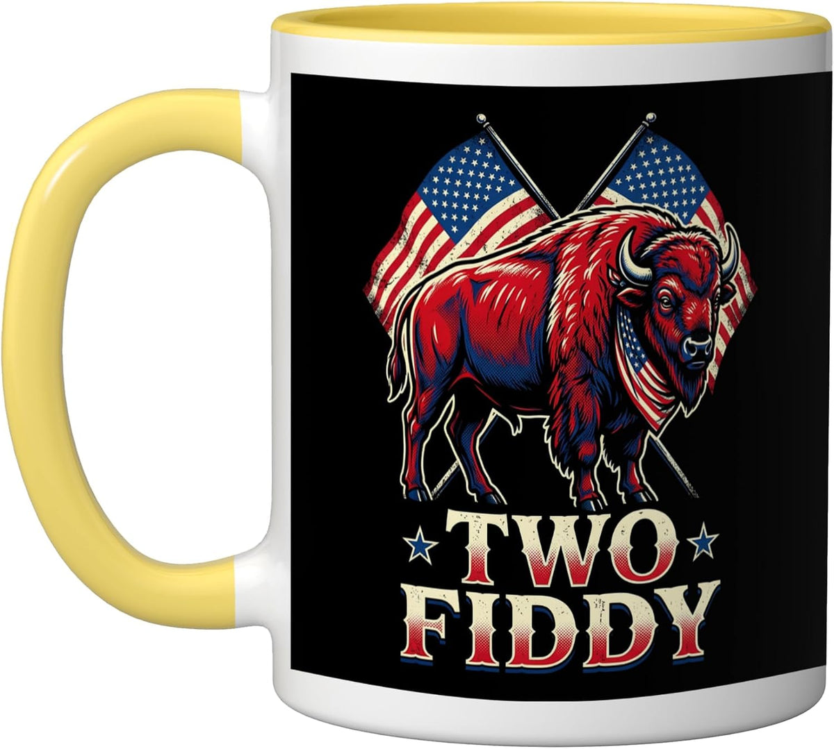 Two Fiddy American Buffalo Vintage Ceramic Mug