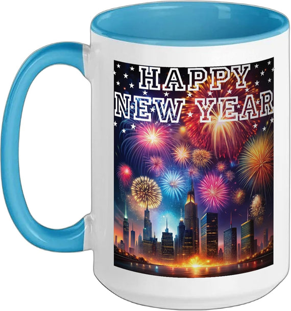 Fireworks New Year Ceramic Mug