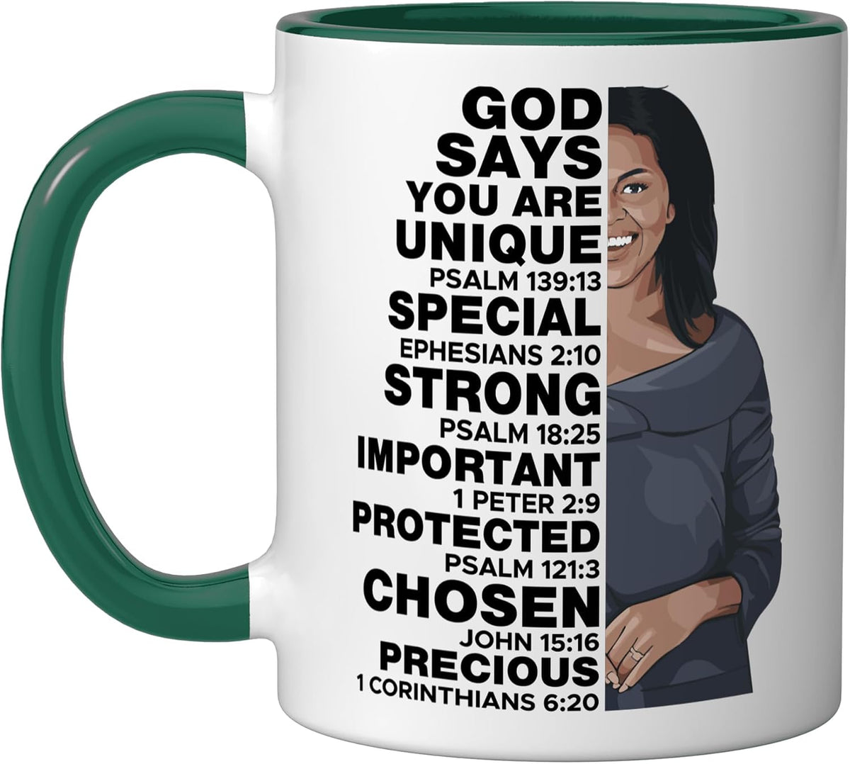 God Says Michelle Obama Women History Month Love Ceramic Mug