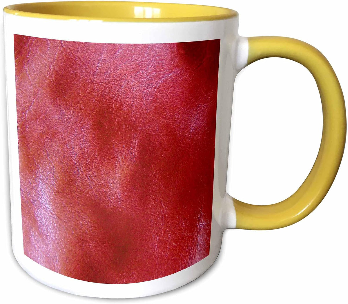 Red Leather Like Ceramic Mug