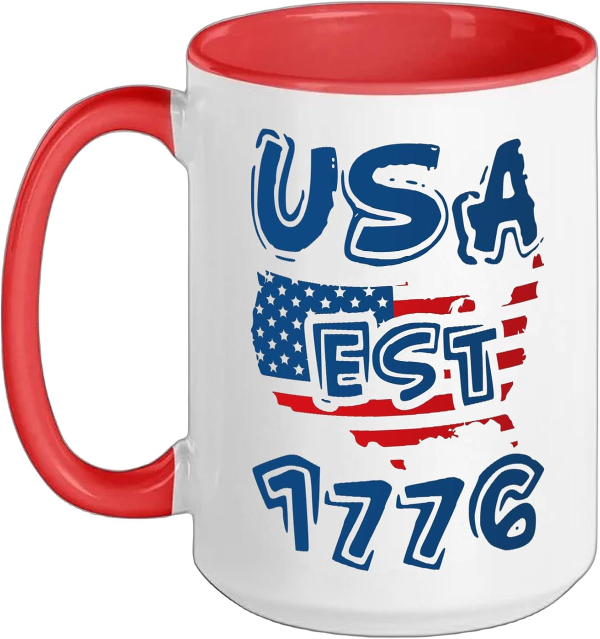 Usa Independence Red White Blue 250th Anniversary Ceramic Mug