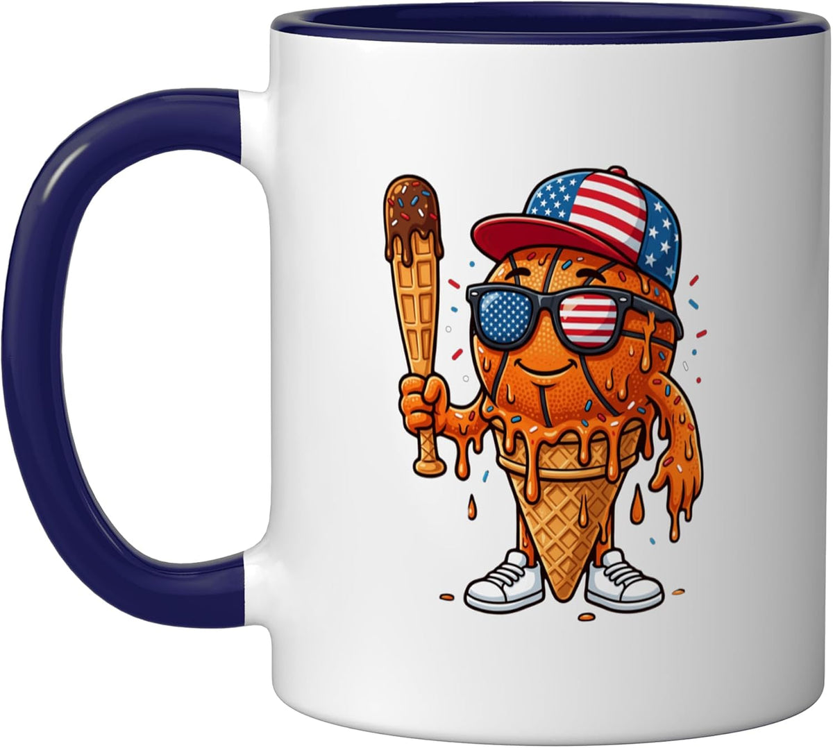 Drip Basketball Player Ice Cream Sprinkles Ceramic Mug