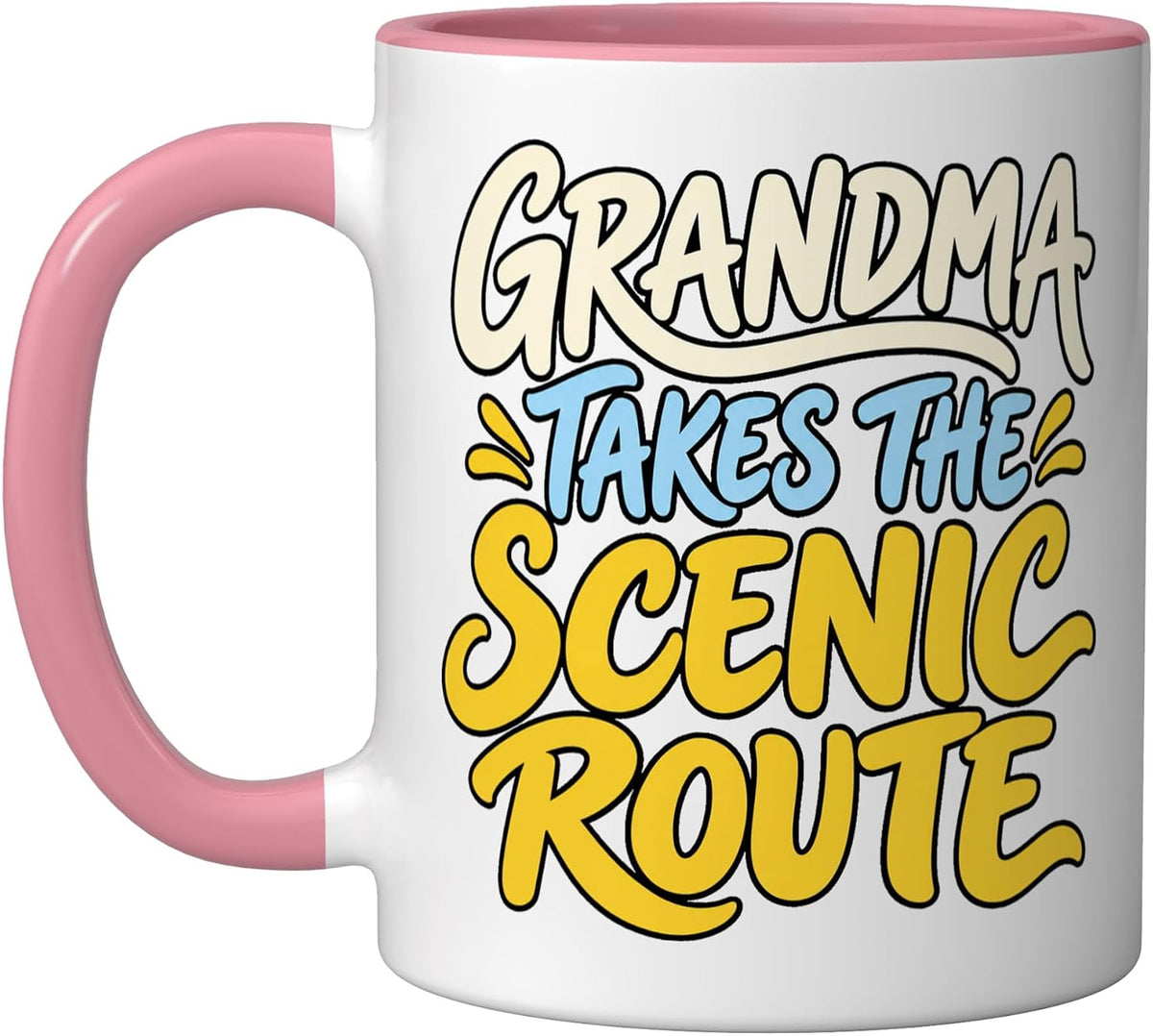 Kayaking Grandma Scenic Route Christmas Ceramic Mug