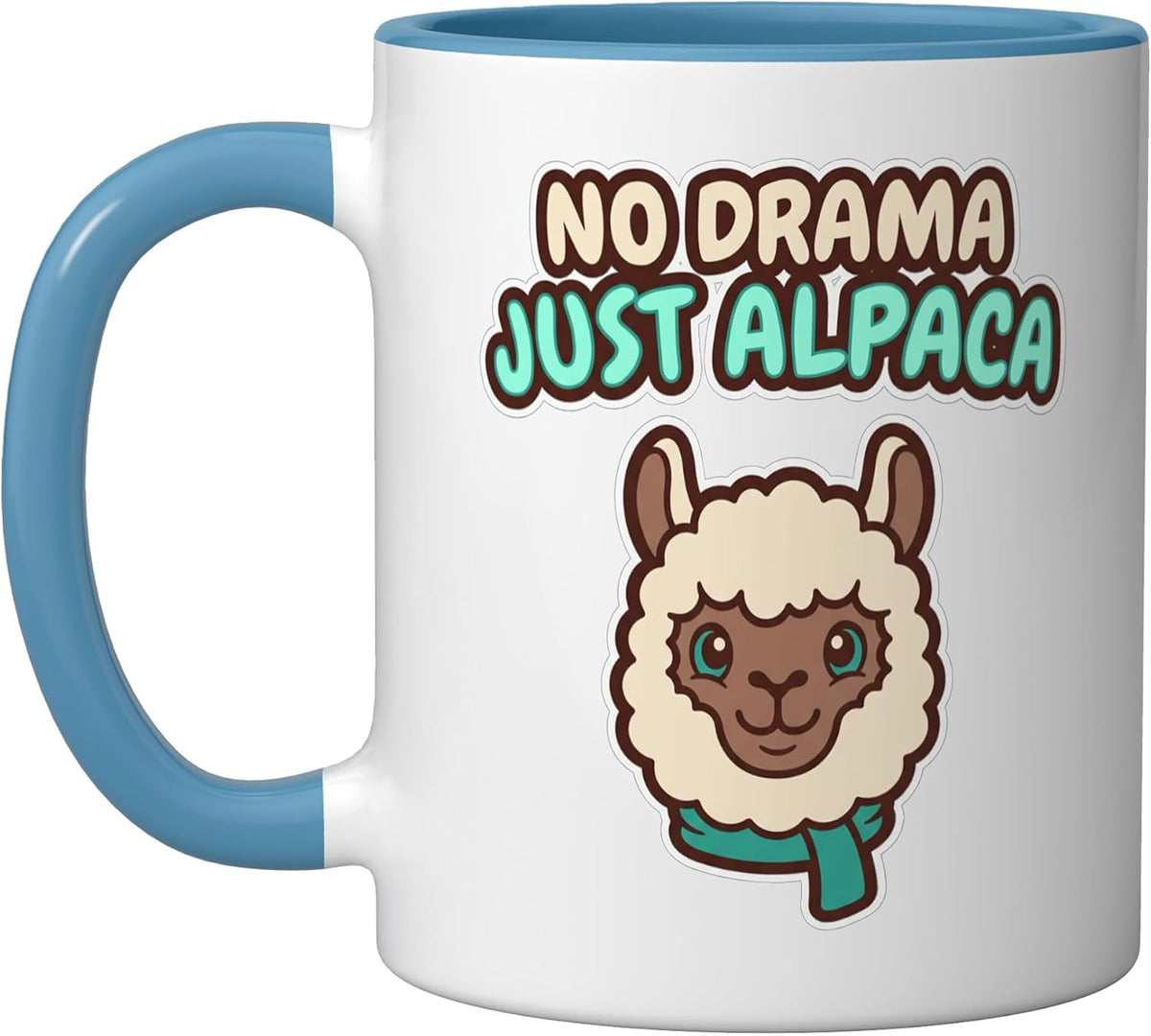 Kawaii Alpaca Face Funny Alpaca Pun Llama Saying Design Ceramic Mug
