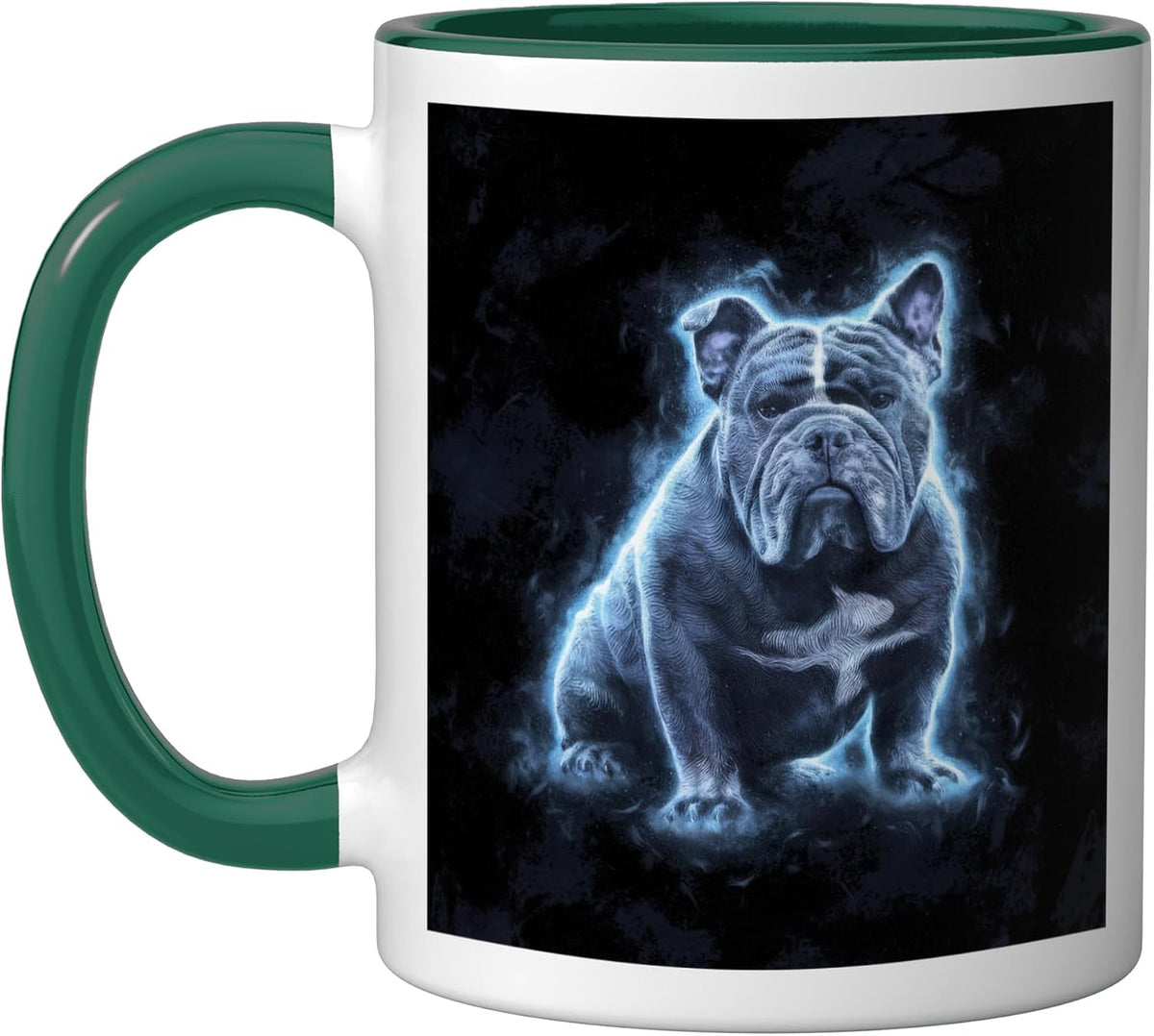 English Bulldog With Strong Water Colors Ceramic Mug