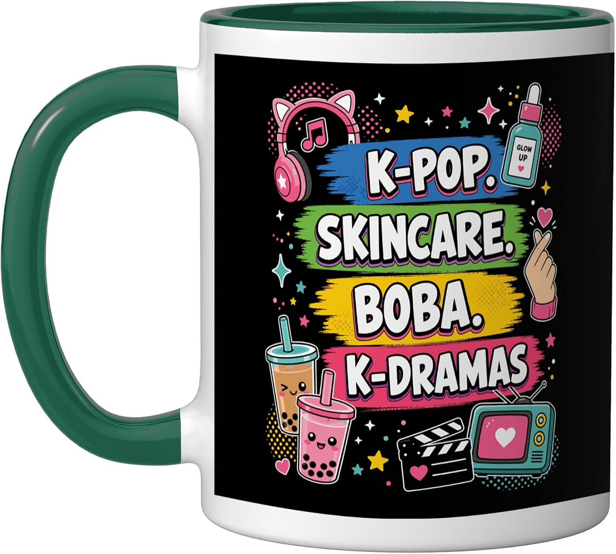 K-Pop Skincare Boba K-Dramas Fun Ceramic Mug