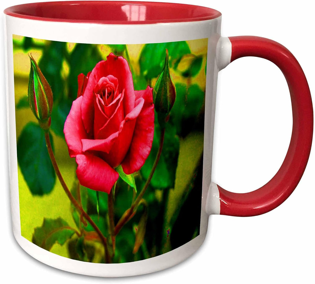 Elegant Red Rose Roses & Valentines Day Ceramic Mug