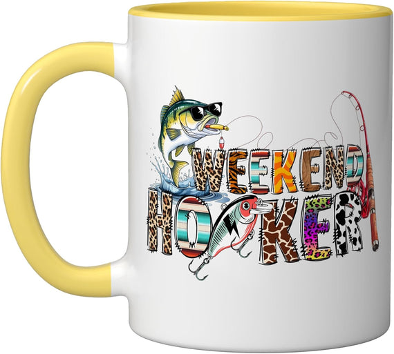 Bass Fishing Angler Adventure Vintage Outdoor Weekend Ceramic Mug