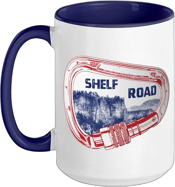 Shelf Road Rock Climbing Carabiner Christmas Ceramic Mug