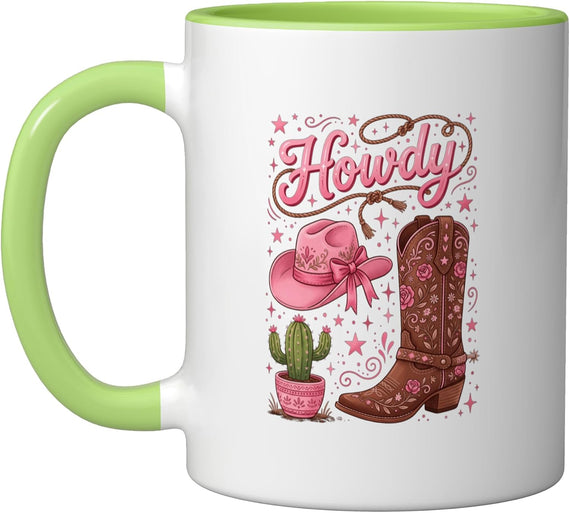 Western Cowboy Country Retro Howdy Cowboy Ceramic Mug