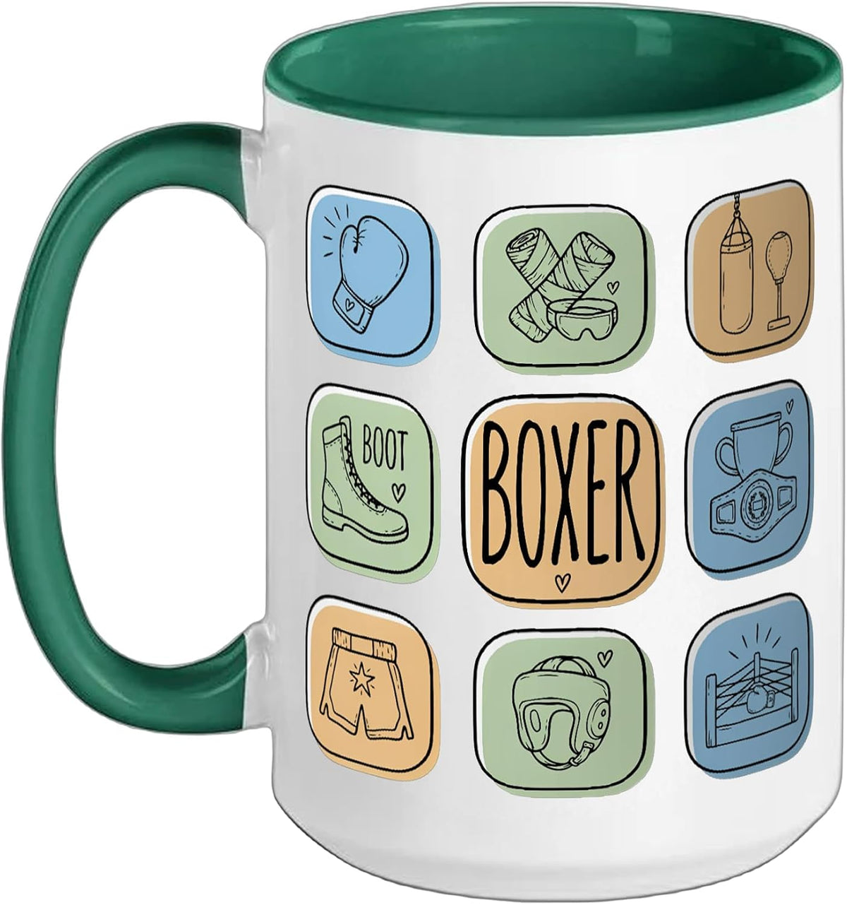 Boxing Match Sweet Science Sparring Pugilism Boxer Workout Ceramic Mug