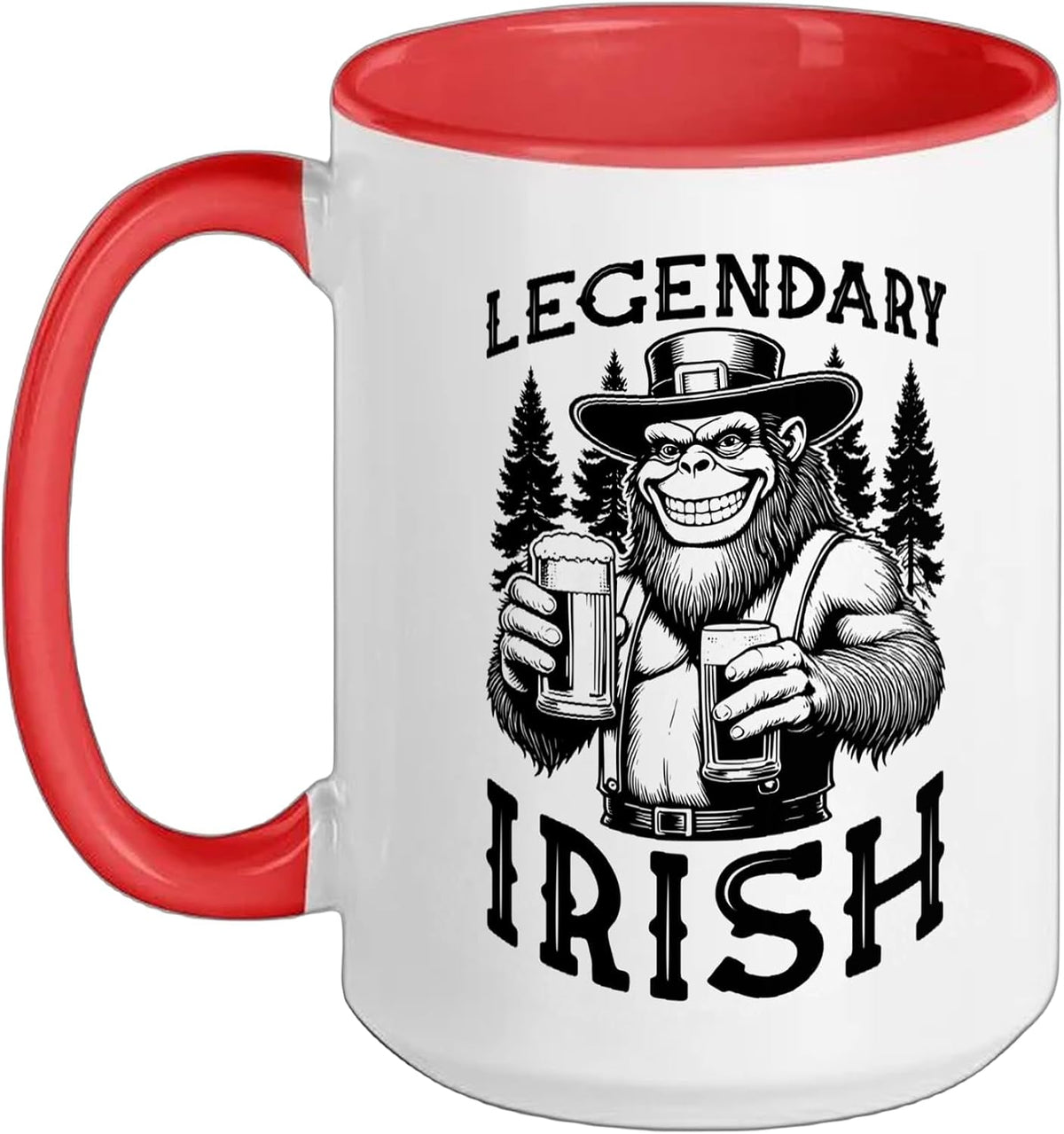 St. Patrick's Day Bigfoot Legendary Irish Beer Sasquatch Ceramic Mug
