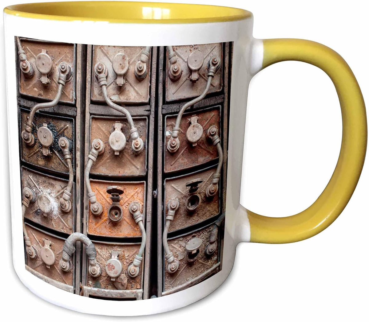 Industrial Equipment In Abandoned Mine Ceramic Mug