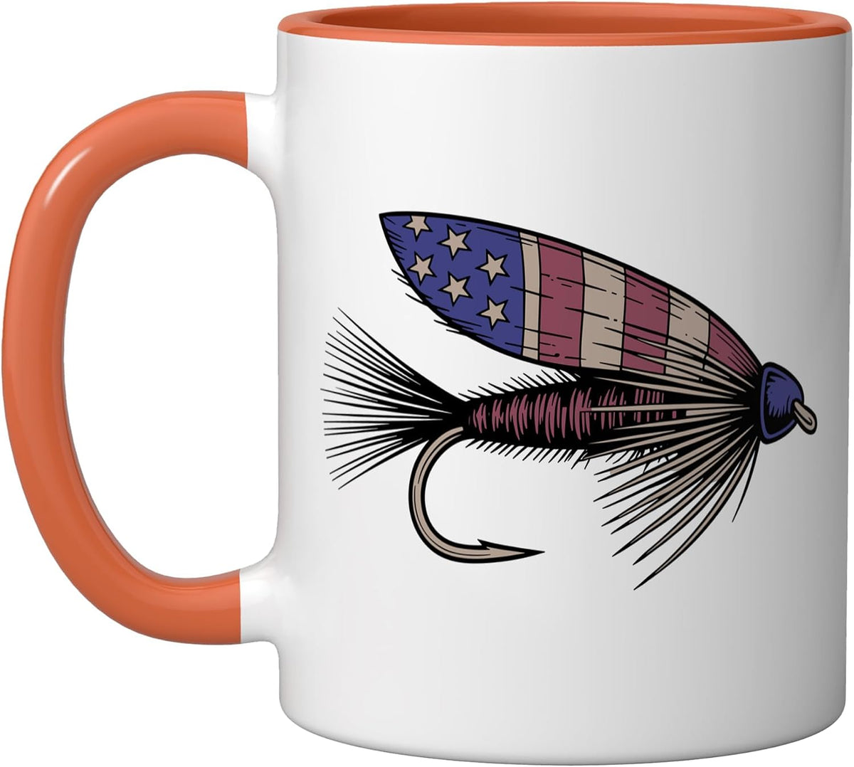 Fly Fishing Art For Men Women Trout Fisherman Fly Fishing Ceramic Mug