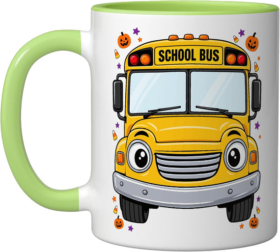 Halloween School Bus Costume Kids Driver Funny Ceramic Mug