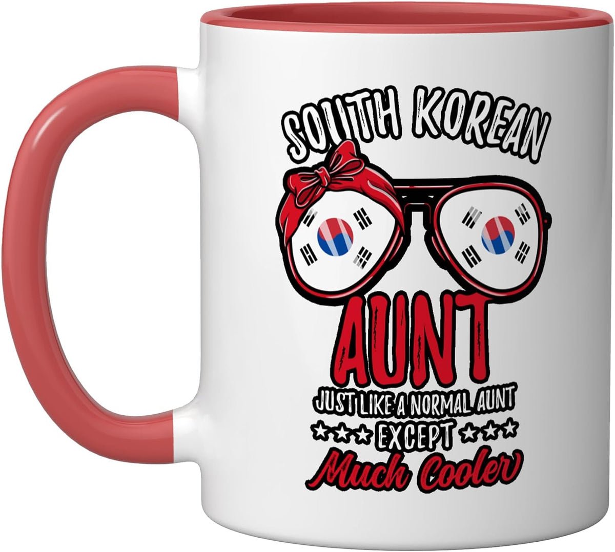 Cool South Korean Aunt Sunglasses South Korean Family Ceramic Mug