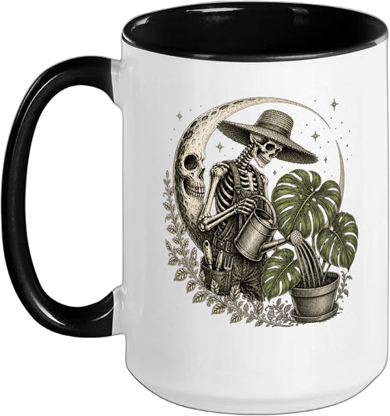 Grunge Monstera Ceramic Mug