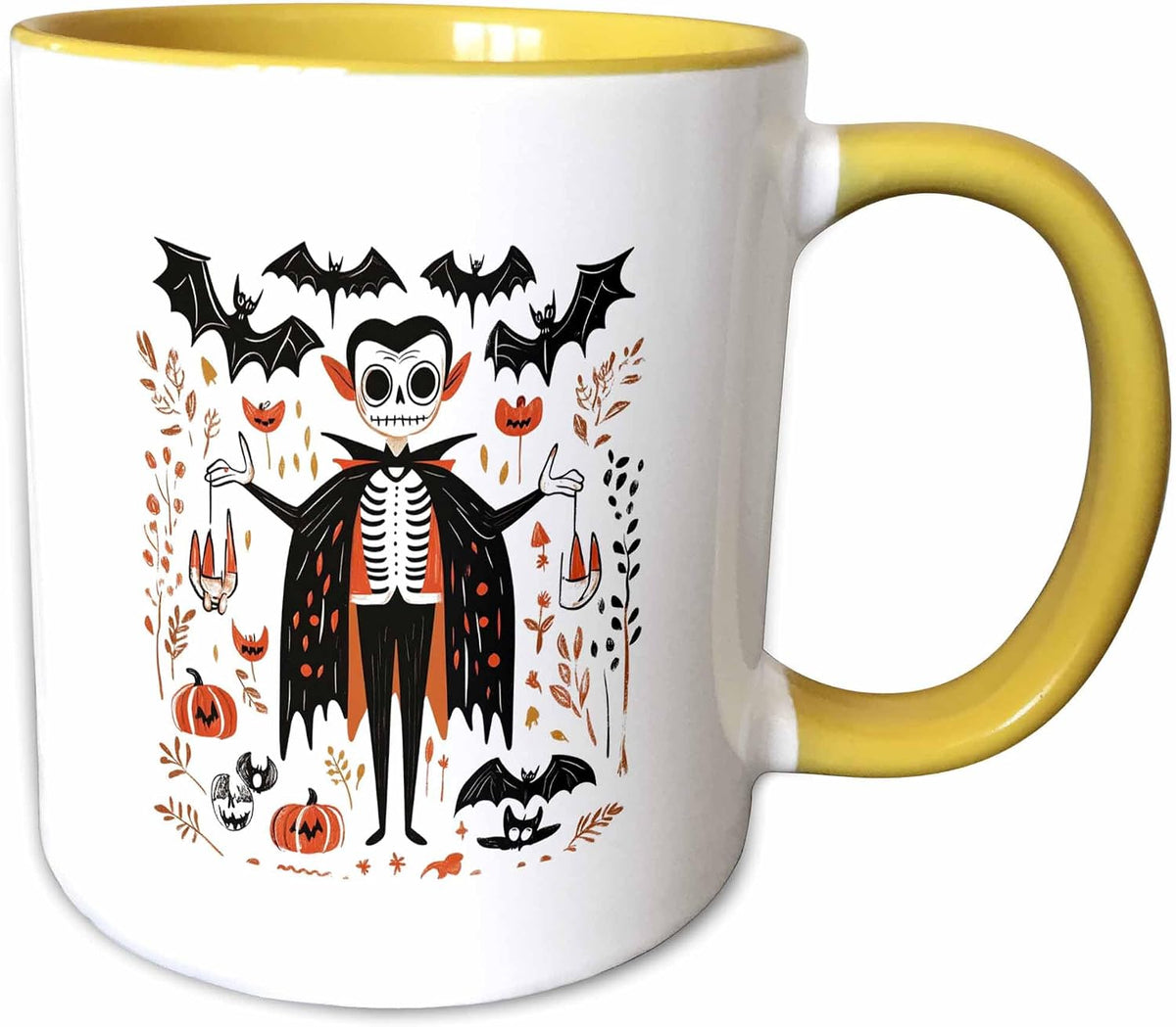 Elegant Vampire Bats Pumpkins. Ceramic Mug