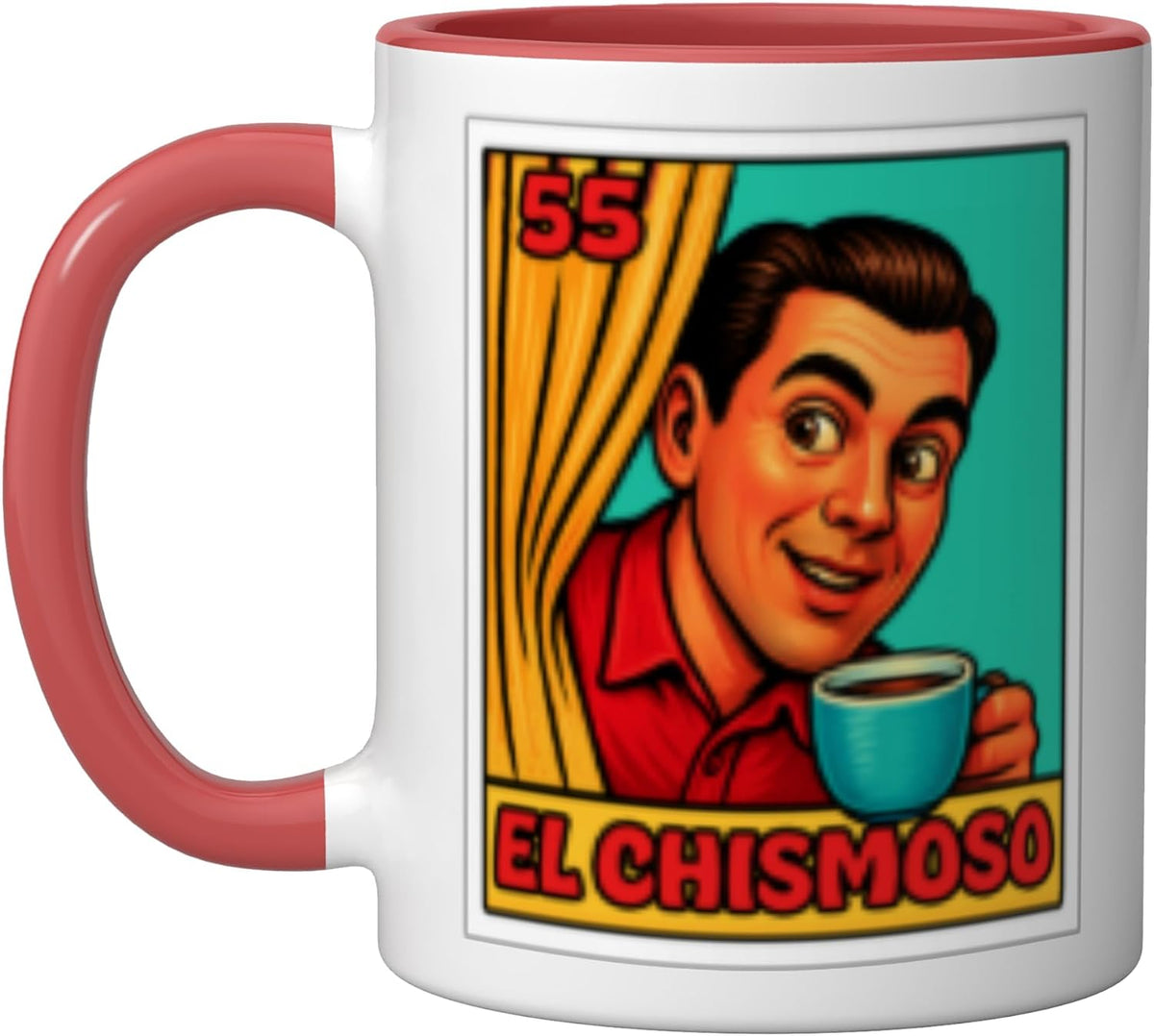 Mexican Lottery Designs Mexican El Chismoso Parody Lottery Ceramic Mug