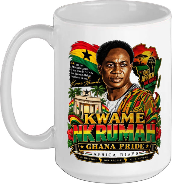 Kwame Nkrumah Ghana Pride African Heritage Tee Ceramic Mug