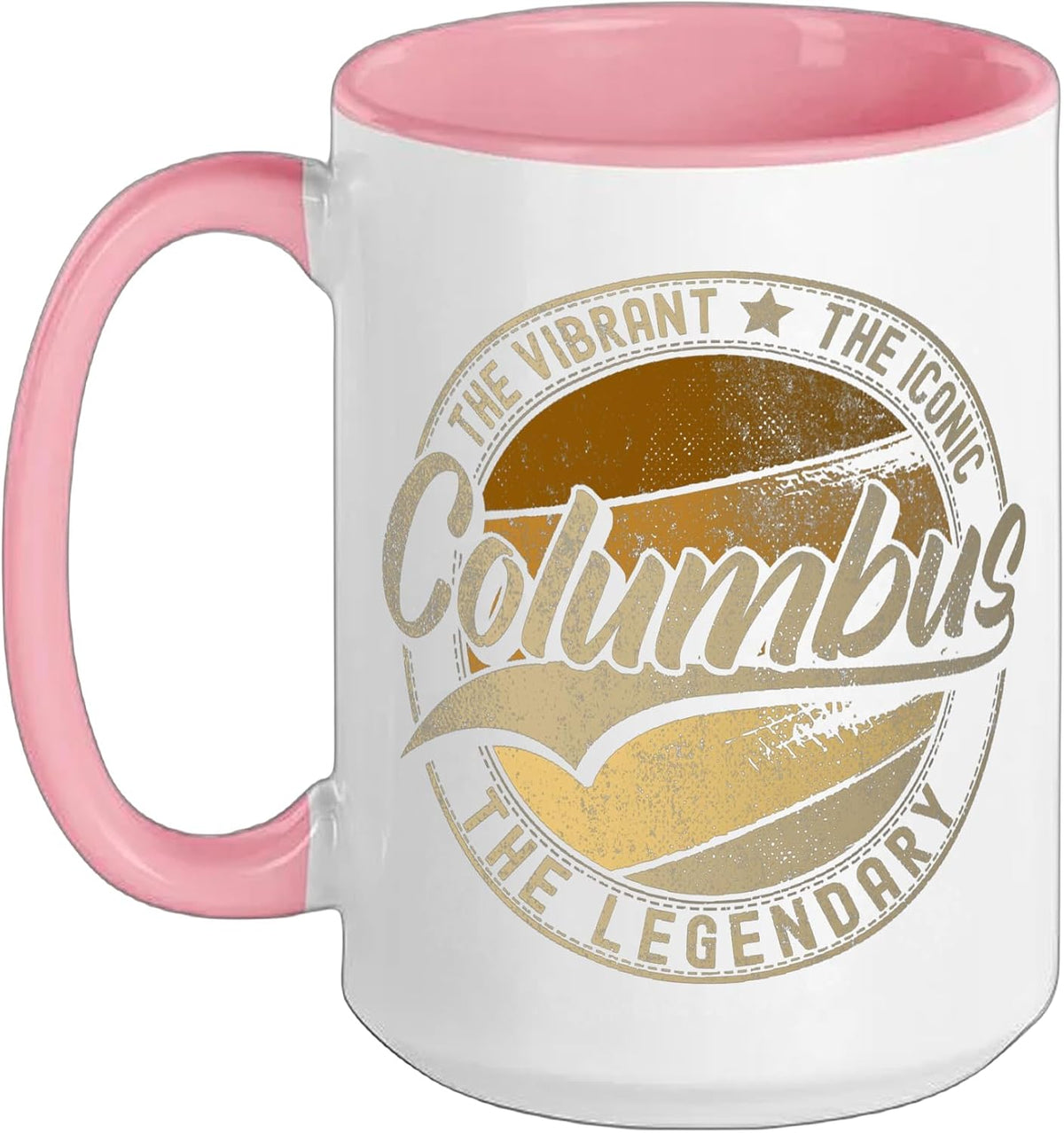 Columbus Ne, Nebraska, Vintage Distressed Ceramic Mug